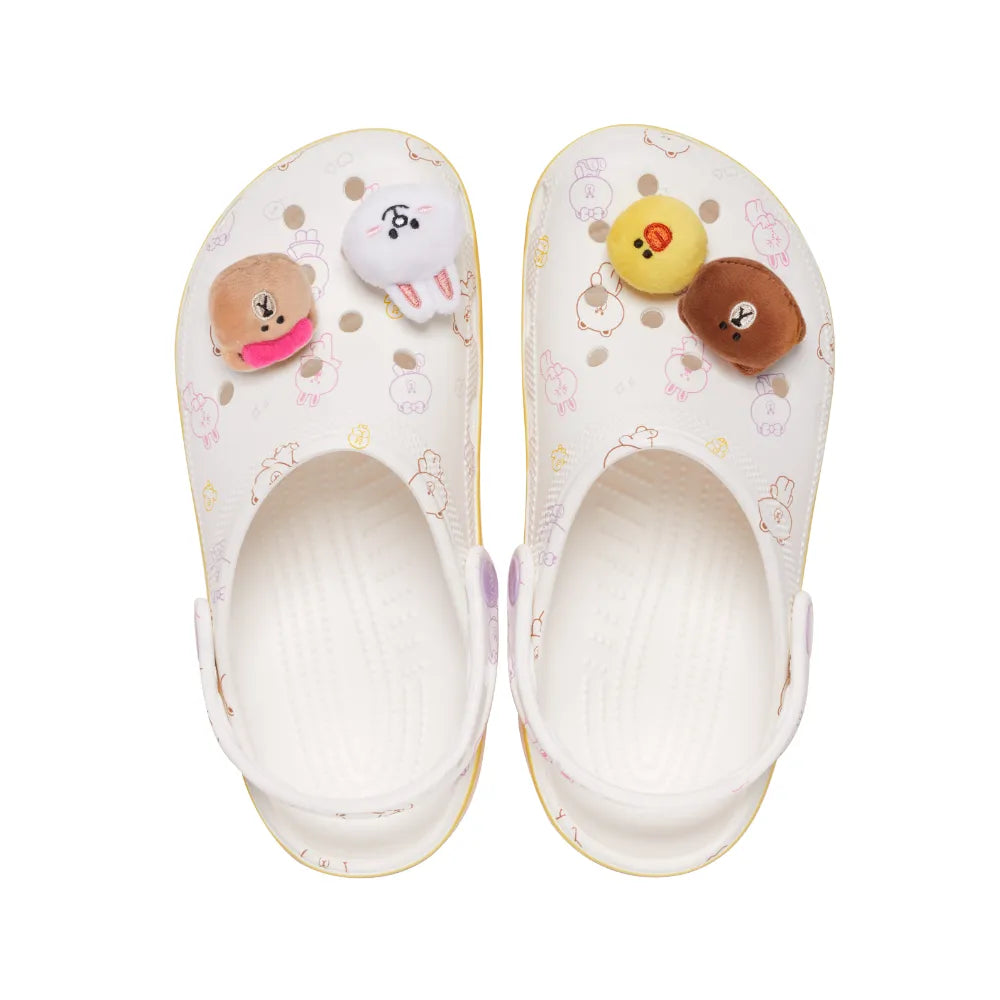 Giày Clog Unisex Crocs Classic Line Friends - White