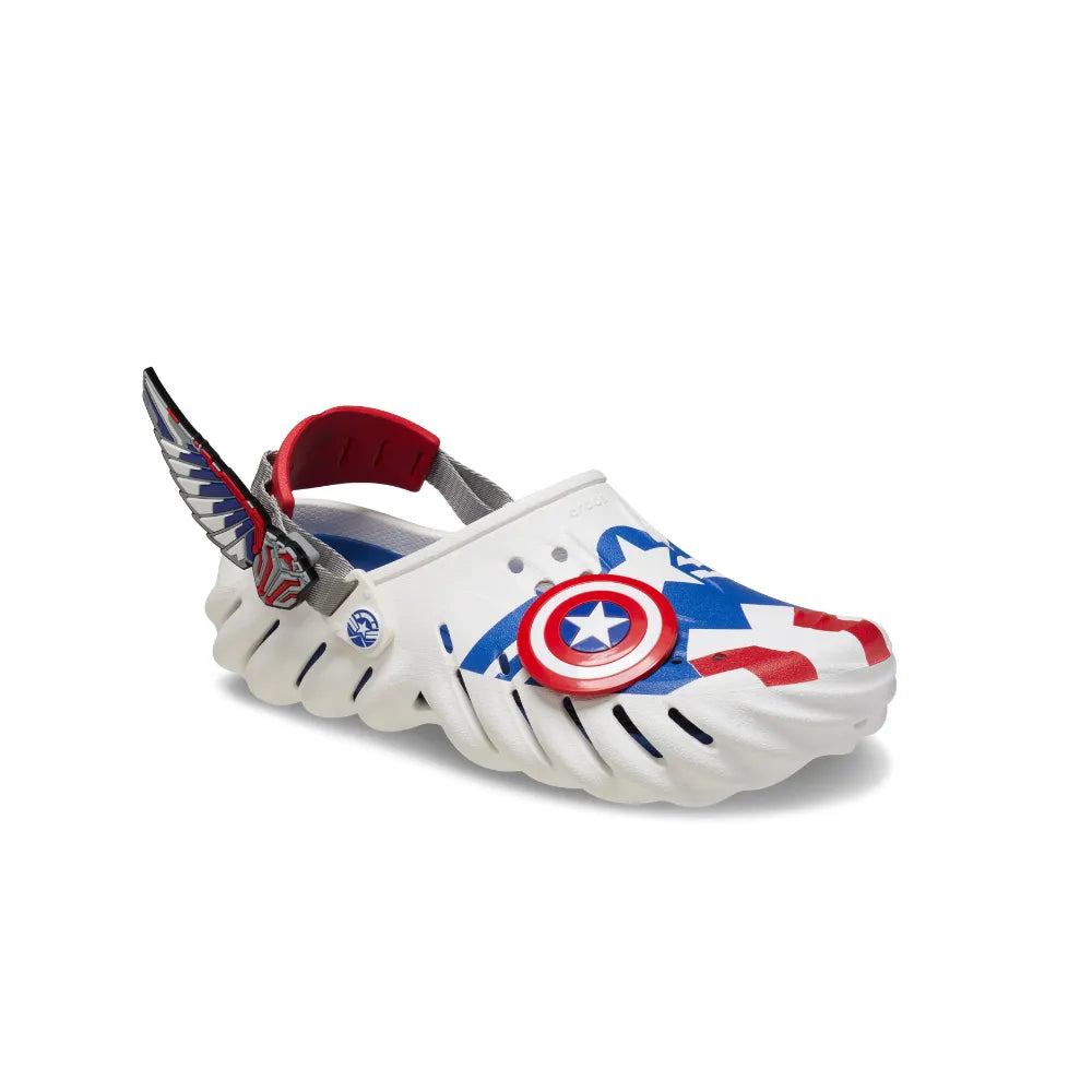 Giày Clog Unisex Crocs Echo Captain America - White