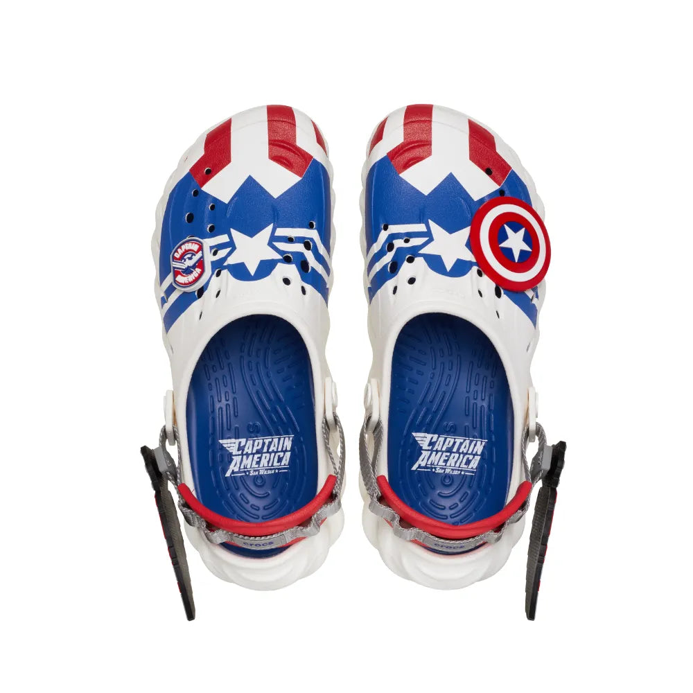 Giày Clog Unisex Crocs Echo Captain America - White