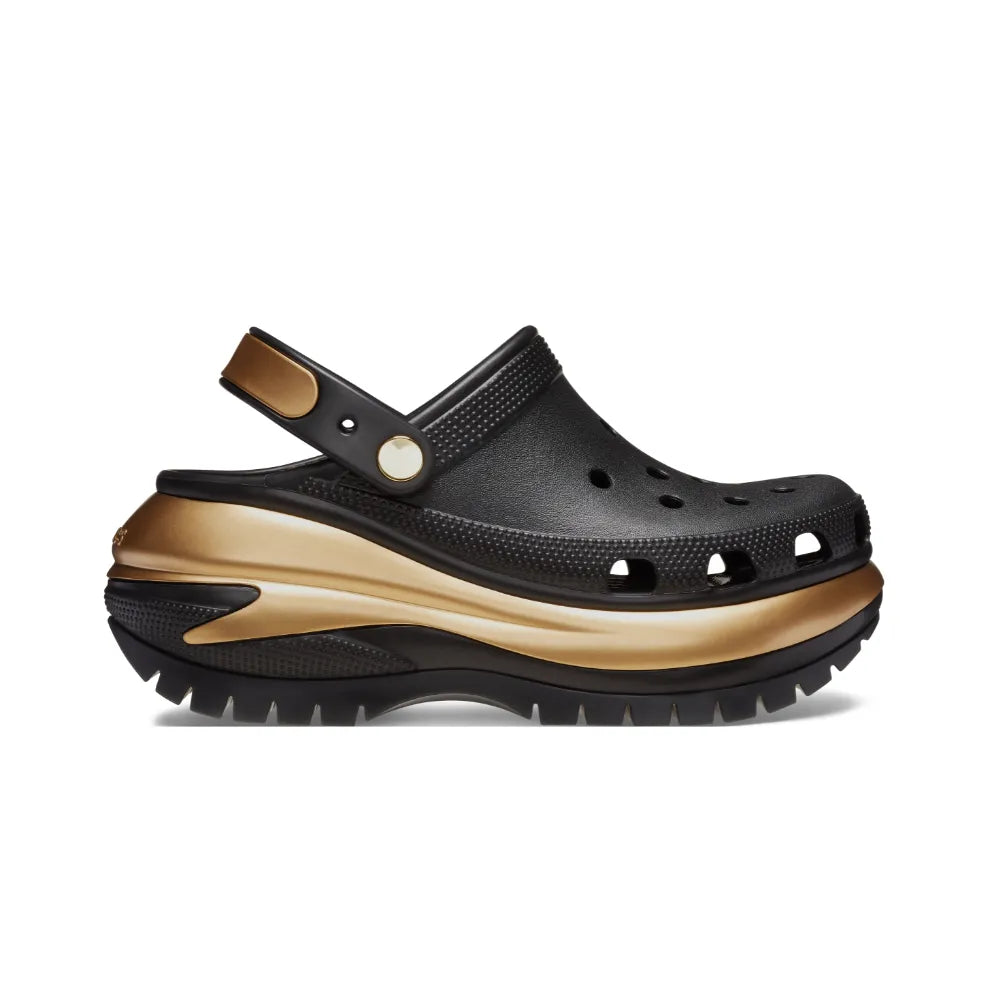 Unisex Crocs Mega Crush Metallic Clog - Black