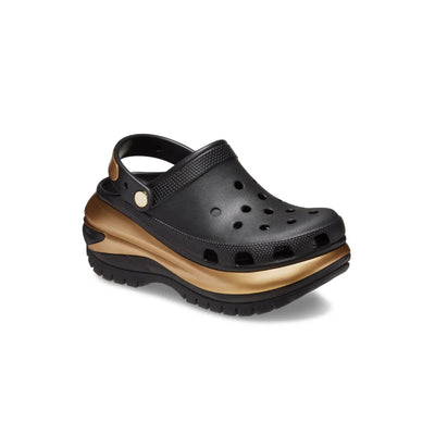 Giày Clog Unisex Crocs Mega Crush Metallic - Black