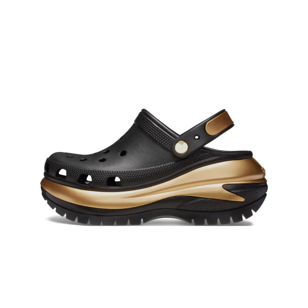 Unisex Crocs Mega Crush Metallic Clog - Black