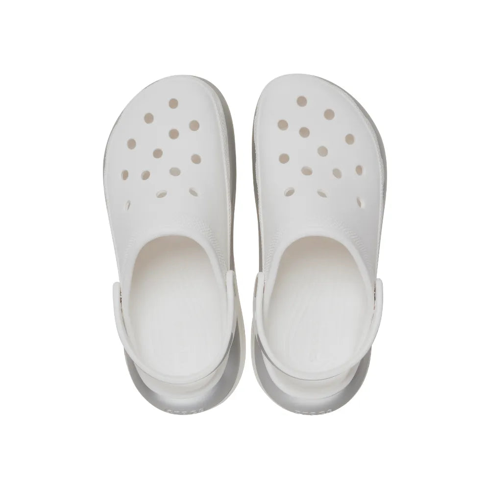 Giày Clog Unisex Crocs Mega Crush Metallic - White