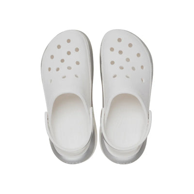 Unisex Crocs Mega Crush Metallic Clog - White