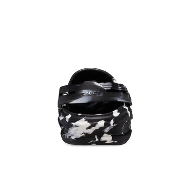 Unisex Crocs Off Grid Marbled Clog - Black/white