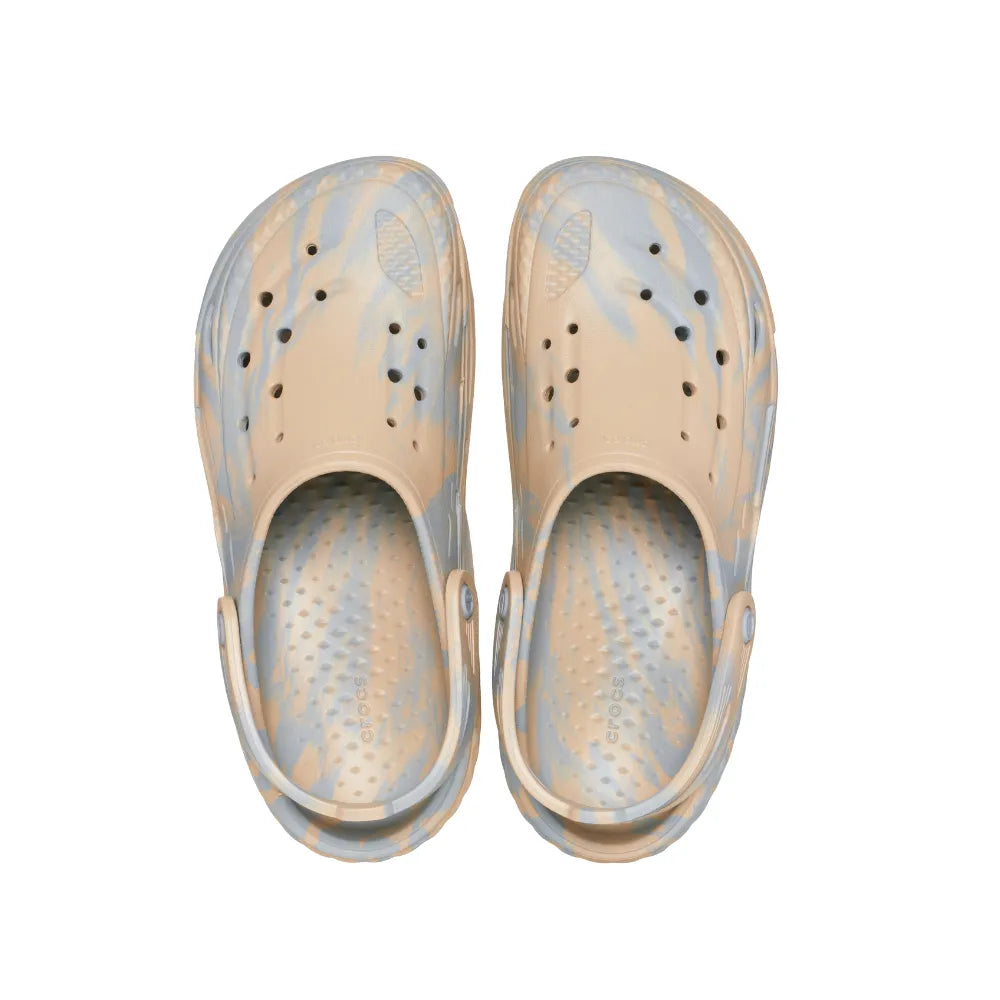 Unisex Crocs Off Grid Marbled Clog - Light Grey/Multi