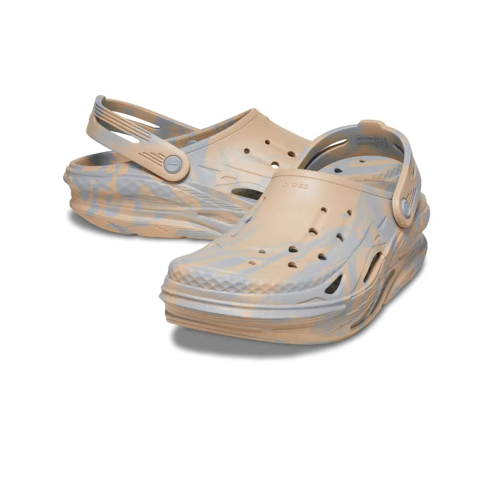 Unisex Crocs Off Grid Marbled Clog - Light Grey/Multi