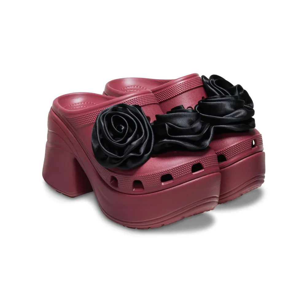 Giày Clog Unisex Crocs Siren Rosette - Beetroot