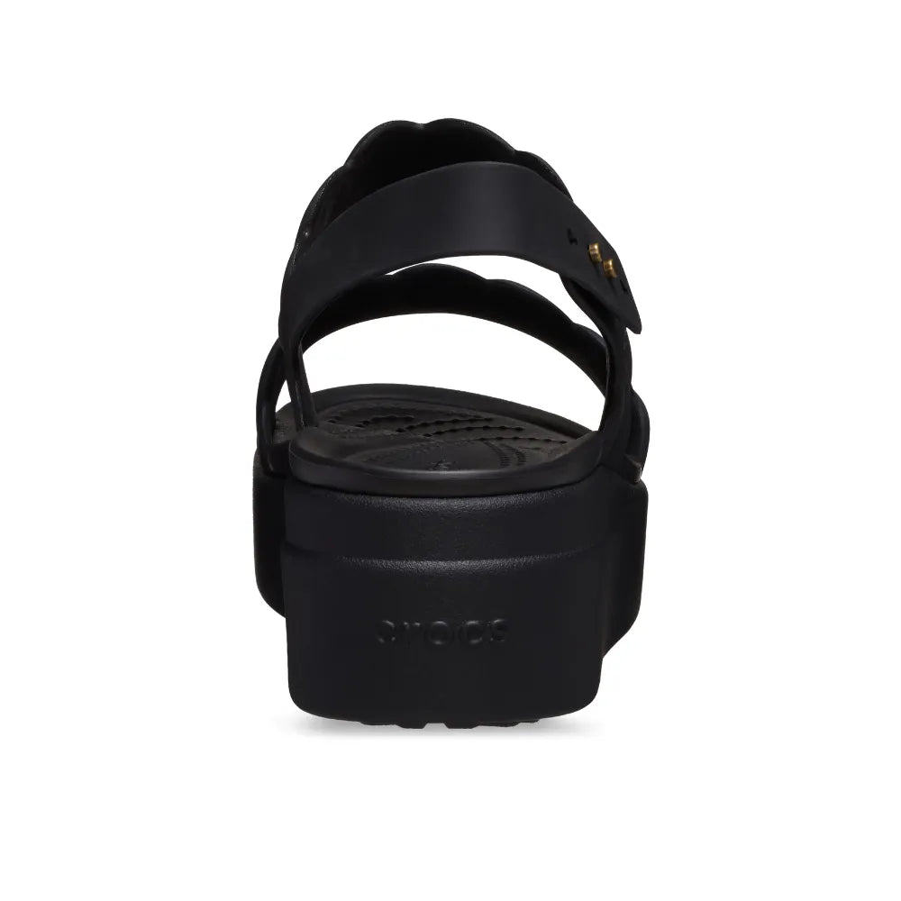 Giày Đế Xuồng Nữ Crocs Brooklyn Upper Low Wedge - Black