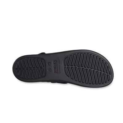 Women's Crocs Brooklyn Upper Low Wedge - Black/Black