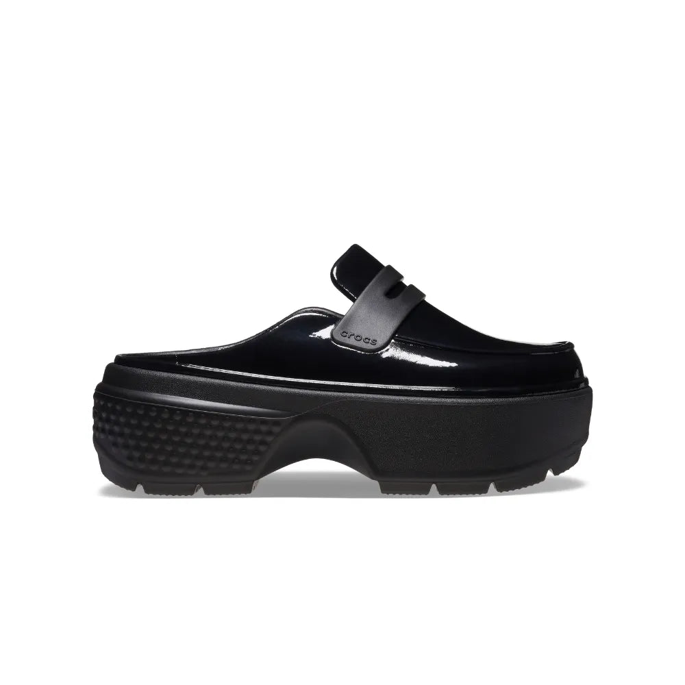 Unisex Crocs Stomp High Shine Loafer Shoe - Black