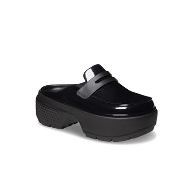 Unisex Crocs Stomp High Shine Loafer Shoe - Black