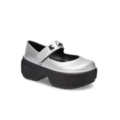 Giày Thời Trang Unisex Crocs Stomp Metallic Mary Jane - Silver