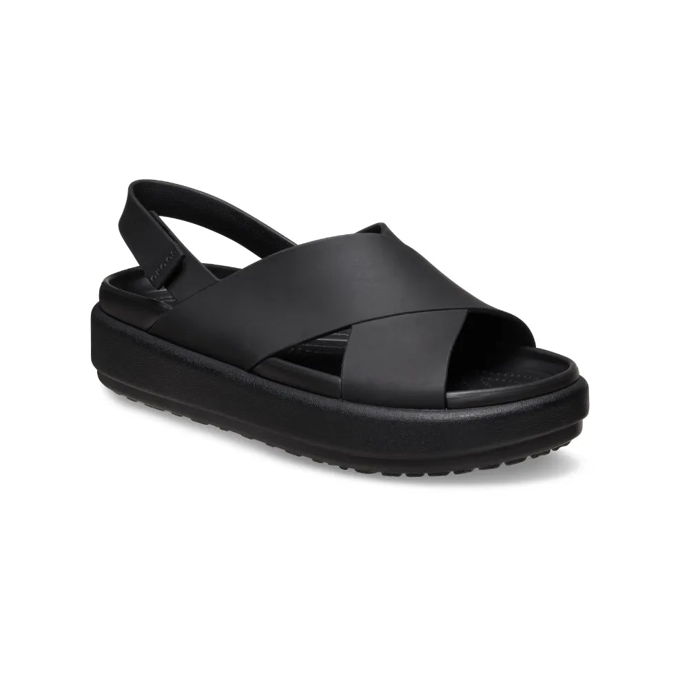 Women's Crocs Brooklyn Luxe Cross Strap - Black