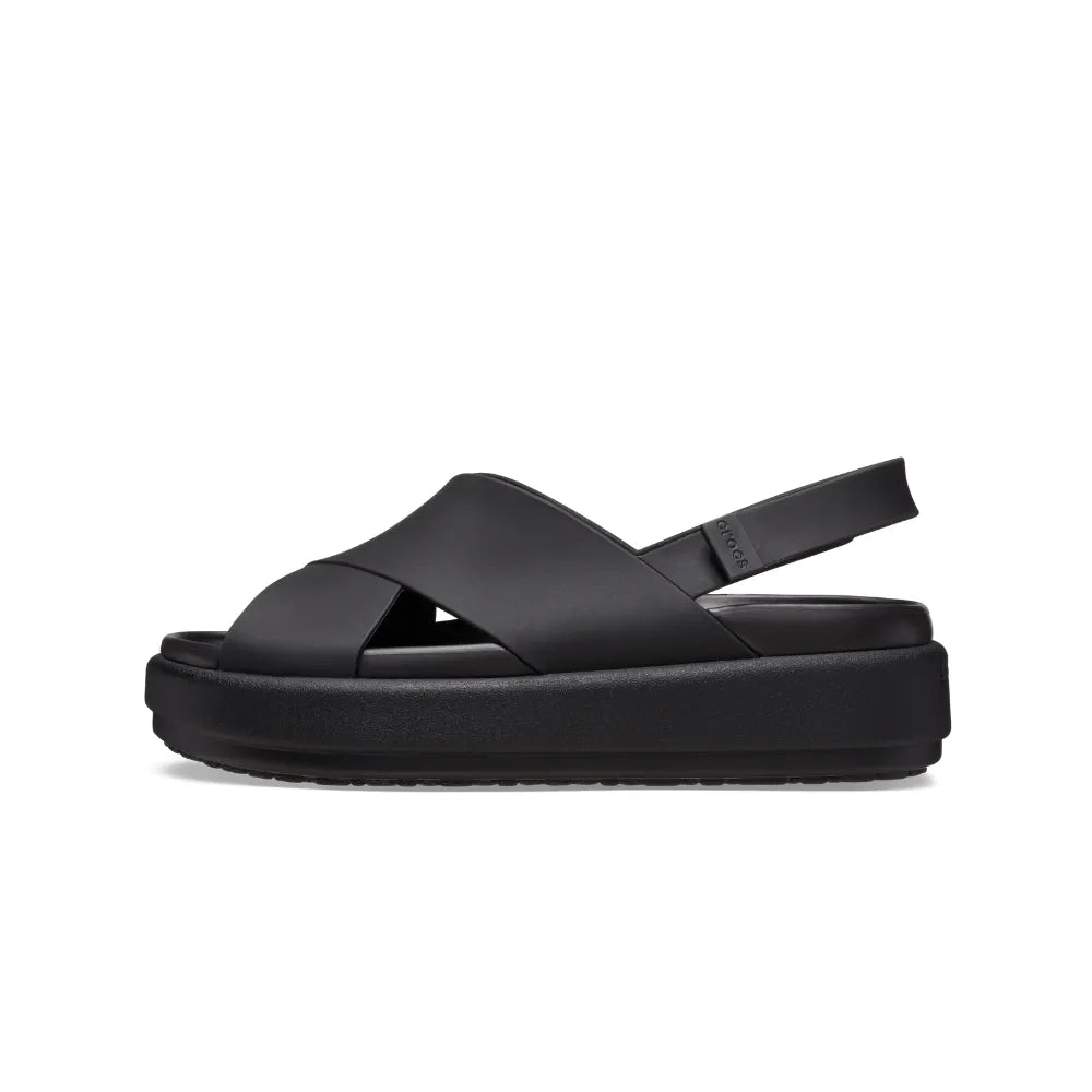 Women's Crocs Brooklyn Luxe Cross Strap - Black