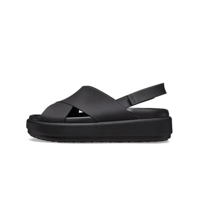 Xăng Đan Nữ Crocs Brooklyn Luxe Cross Strap - Black