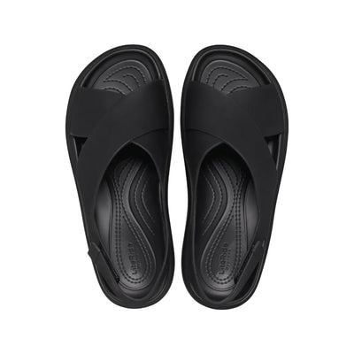 Xăng Đan Nữ Crocs Brooklyn Luxe Cross Strap - Black