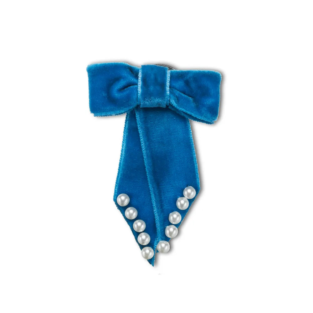 Jibbitz™ Charm Black Velvet Bow With Pearls