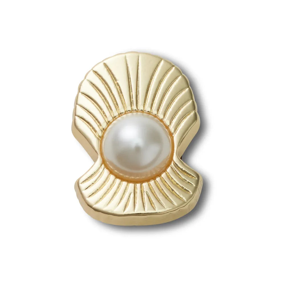 Jibbitz™ Charm Gold Oyster with Pearl